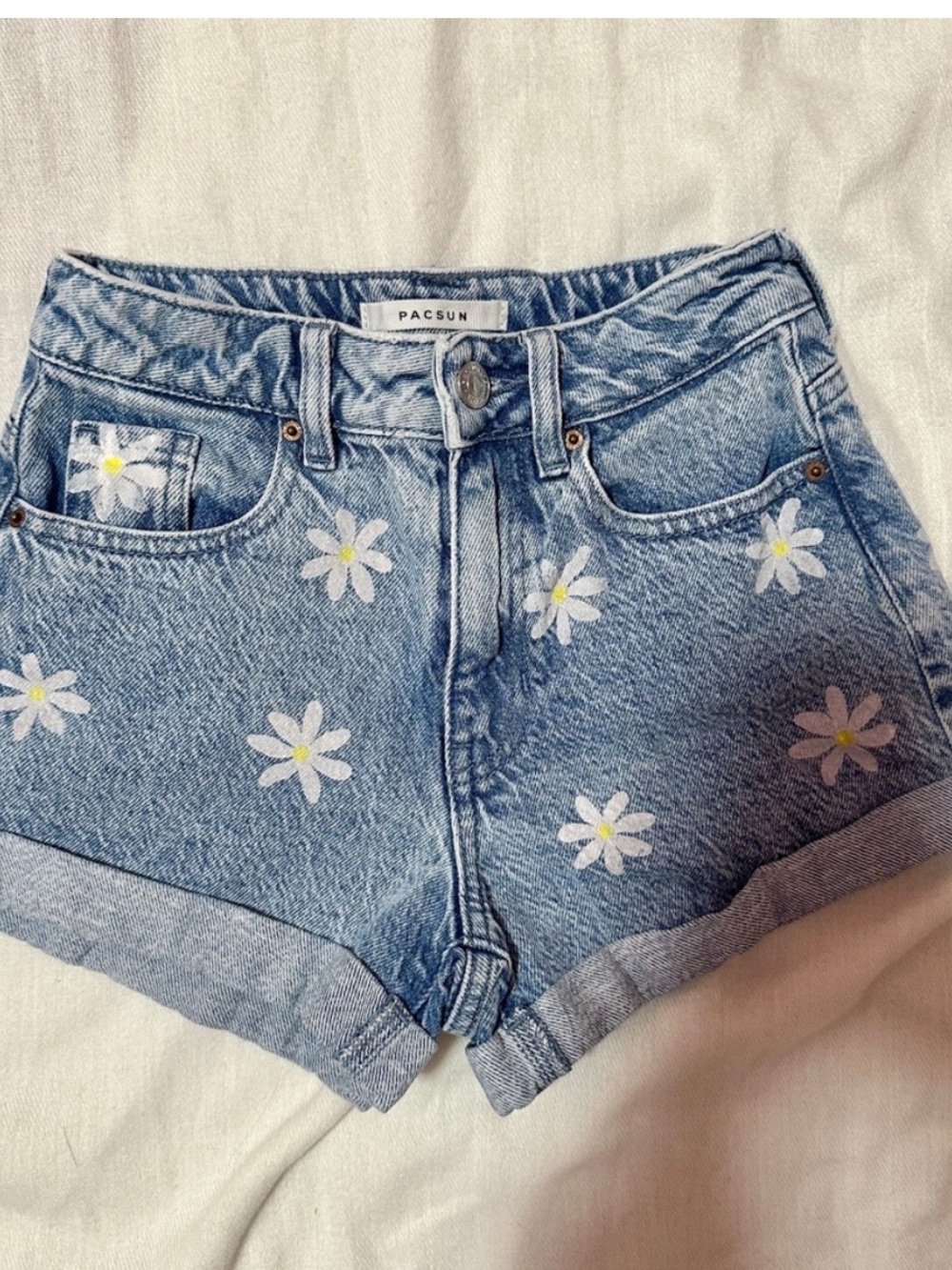 PacSun Light Blue Denim Daisy Jean Shorts